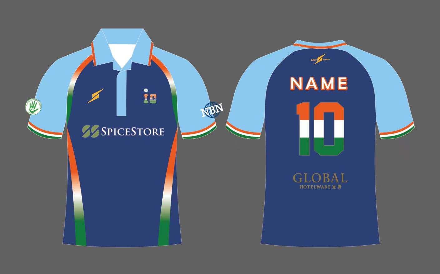 Cricket Team Blue Shirt